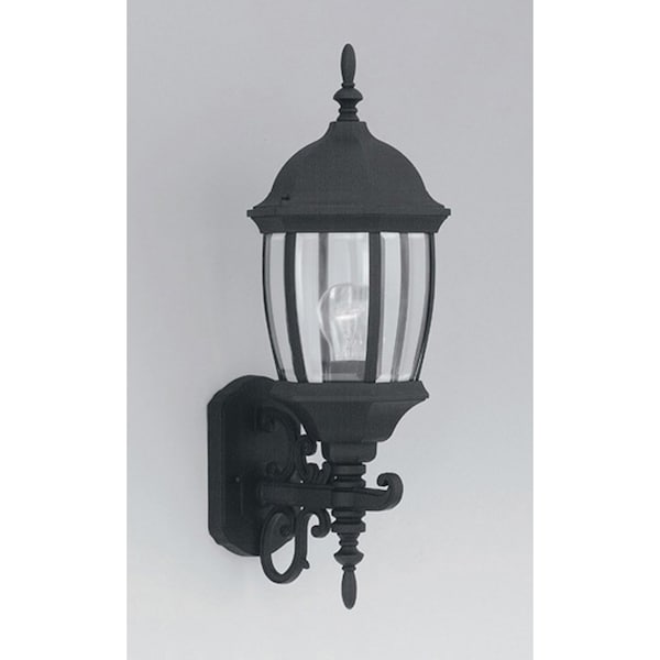 Designers Fountain Tiverton 21.5in Black 1-Light Outdoor Line Voltage Wall Sconce, Bulb Not Included 2422-BK - main